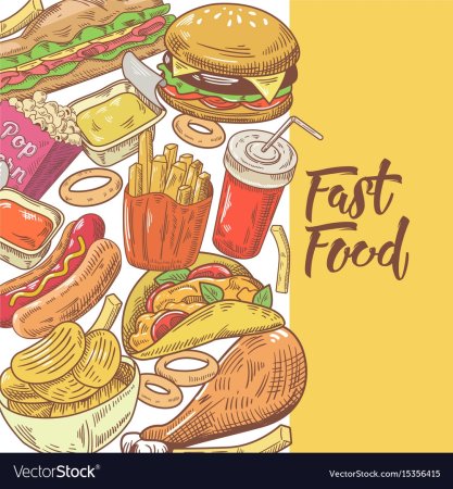 Постеры с фастфудом