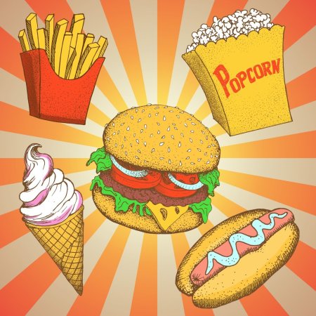 Поп арт гамбургер