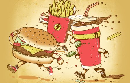 Фаст фуд мультяшный