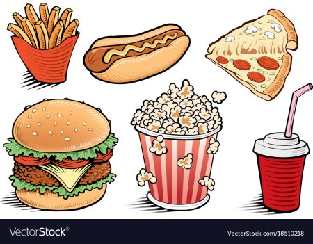 Рисунки для срисовки фастфуд