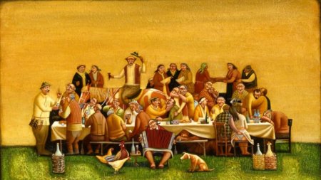 Юрий Абисалов картина дружеское застолье