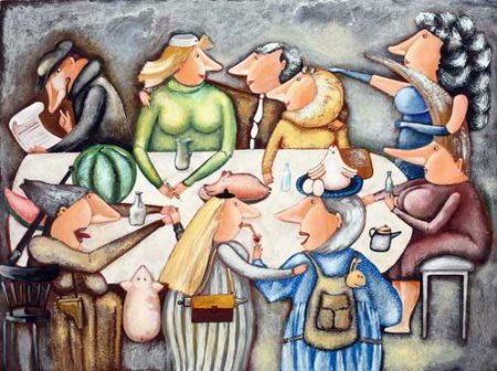 Веселое застолье карикатуры