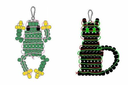 Схемы брелков из бисера