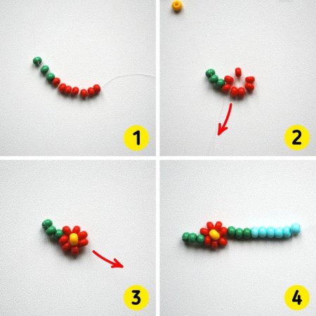 Лёгкие Колечки из бисера для начинающих