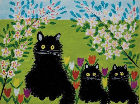 Моди художница коты