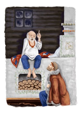 Дед на печи