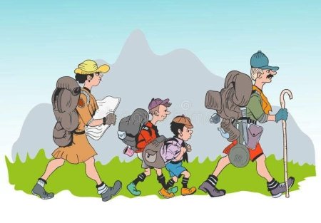 Дети идут в поход картинки