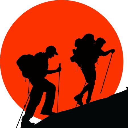 Турист силуэт