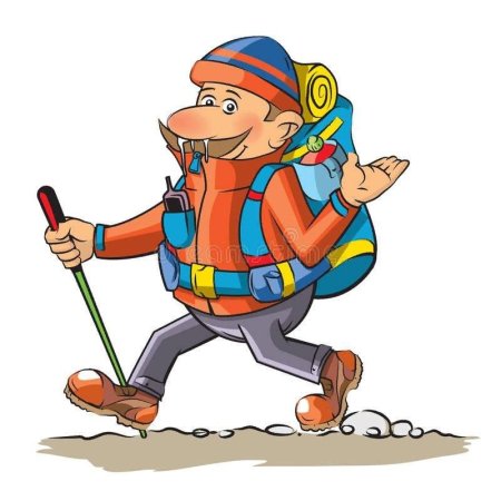 Турист мультяшный