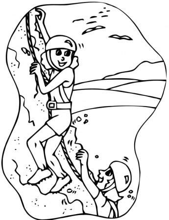 Раскраска альпинизм