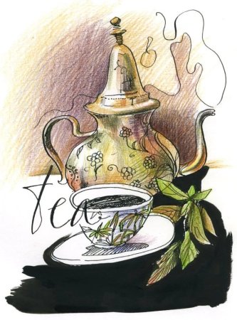 Иллюстрации тематика чая