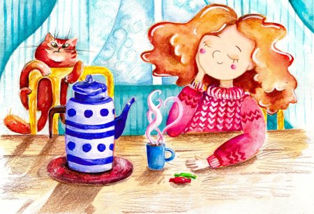 Иллюстрации с чаем