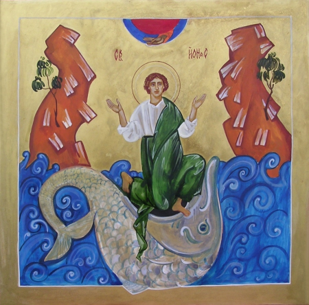 Иона во чреве кита икона