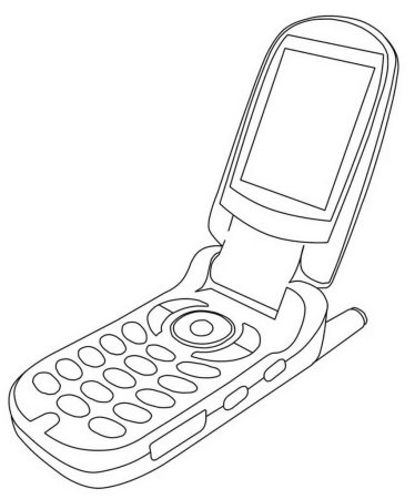 Сотовый телефон раскраска