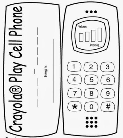 Макет телефона из картона