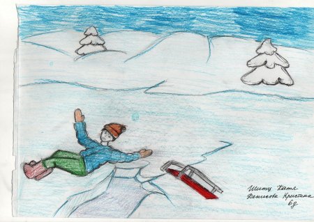 Рисунок на тему тонкий лед