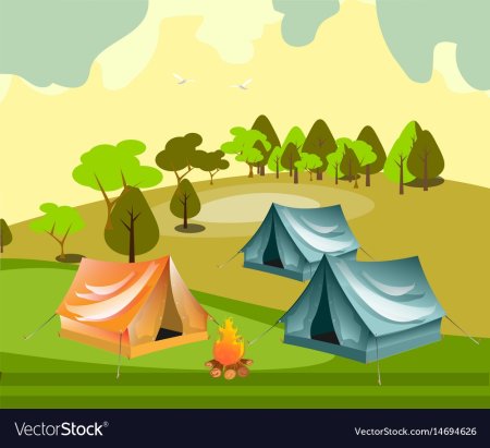 Палаточный лагерь вектор