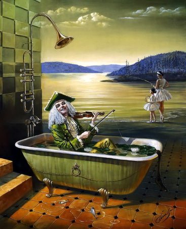 Американский художник-сюрреалист Майкл Шеваль