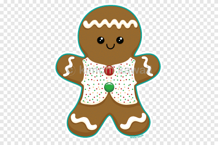 Рождественский пряник рисование