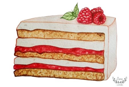 Кусок торта в разрезе