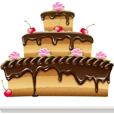 Тортик на прозрачном фоне для фотошопа