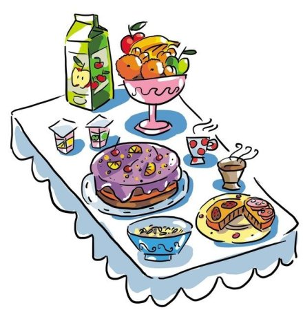 Праздничный стол рисунок