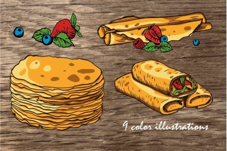 Блины иллюстрация