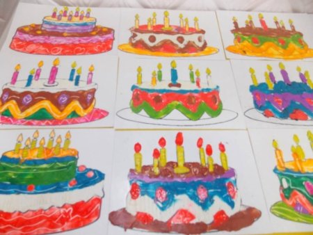 Рисование в средней тортик