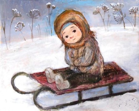 Грузинская художница Нино Чакветадзе зима