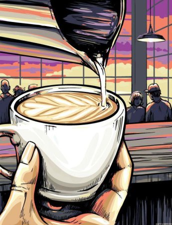 Арт на тему кофе