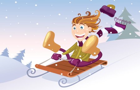 Катание с горы на санках