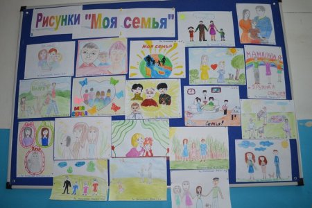 Выставка рисунков моя семья