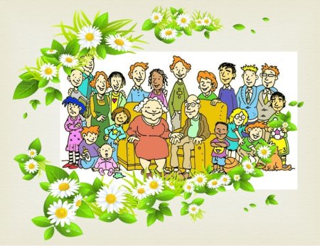 Моя большая семья рисунок
