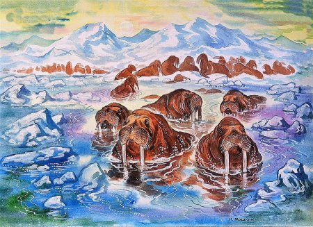 Морж живопись