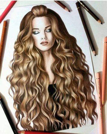 Рисование локонов