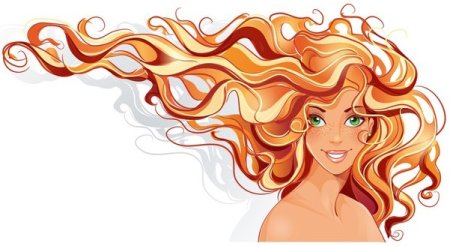 Рыжая девушка вектор