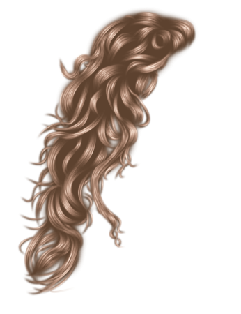 Локоны волос на прозрачном фоне