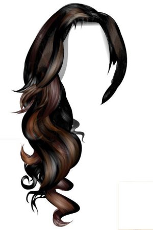 Нарисованная прядь волос