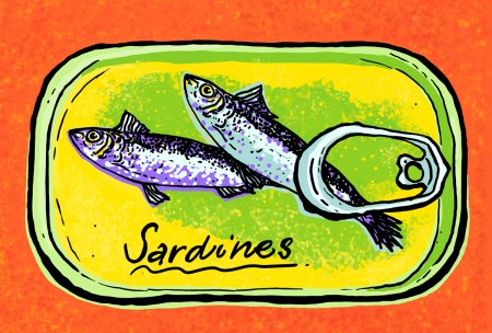 День сардины иллюстрации