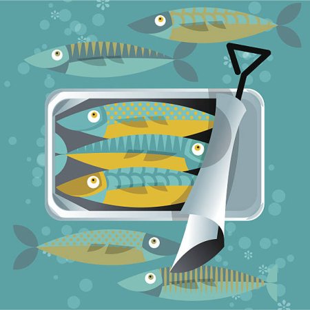 Сардины рисунок