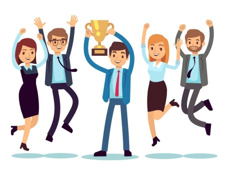 Команда успешных лидеров иллюстрация