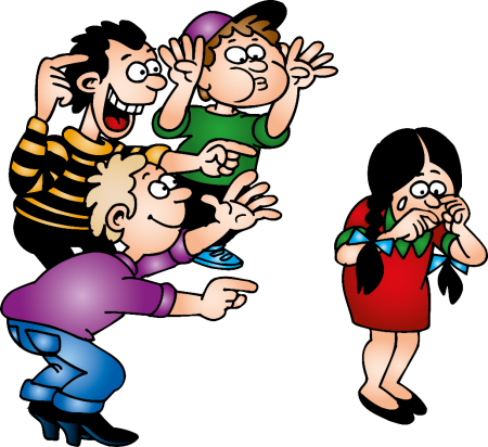 Дети смеются над другим