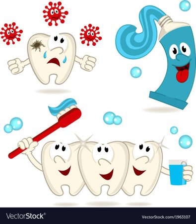 Аппликация на тему зубы