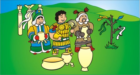 Детский рисунок на тему герои Олонхо