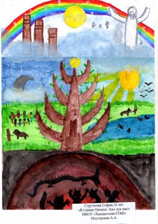 Рисунок на тему Олонхо глазами детей