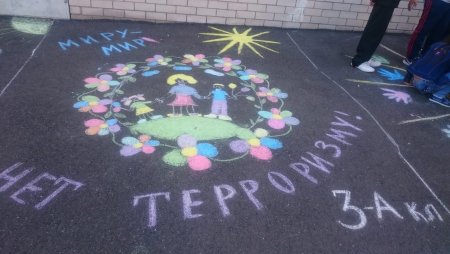 Рисунки на асфальте.