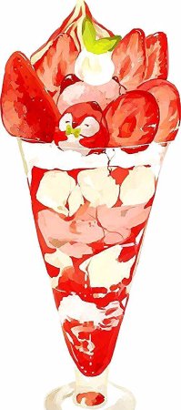 Коктейль с клубникой арт