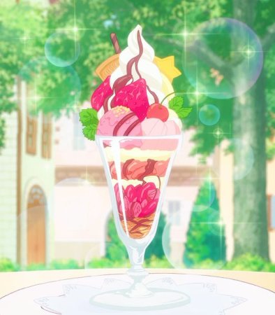 Мороженое аниме арт
