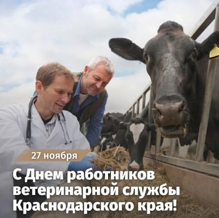27 Ноября день работника ветеринарной службы Кубани