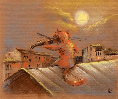 Кот на крыше